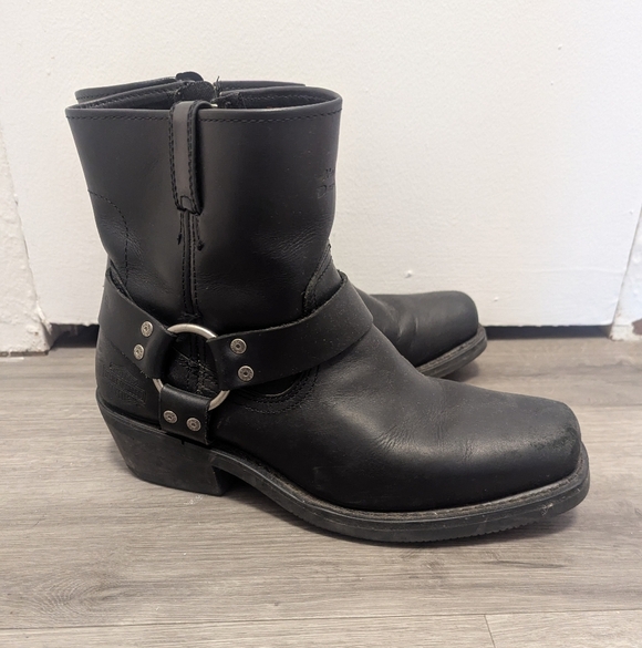 Harley-Davidson Shoes - Vintage Size 11 Harley Davidson Leather Biker Boots